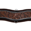 Showman Contoured Felt Bottom Cinch Tooled Leather Showman Contoured Felt Bottom Cinch Tooled Leather