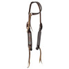 Showman Weathered Steer One Ear Headstall & Breast Collar Set Western Tack 14979