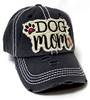 Kbethos Dog Mom Vintage Baseball Cap Black