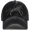 Kbethos Horse Vintage Baseball Cap Black