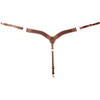 Cashel Chocolate Leather 2" Basket Stamped Western Breast Collar SA-BC152CHBS