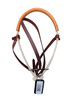 Berlin Custom Leather Double Rope Leather Covered Noseband with Rawhide Lace