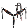 Showman Skyfire Pony Mohair Browband Headstall & Breast Collar Western Tack Set 8240