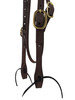 Dutton Double Stitched Straight Brow Headstall with Ties Western Horse Tack SB-2