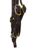 Dutton Double Stitched Straight Brow Headstall with Buckle Connections Western Horse Tack SB-3