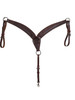 HR Saddlery Chocolate Leather Breast Collar Turquoise Buckstitch Basket Stamp 6016-BSK-BUC-03