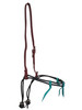 Partrade Double Diamond Braided Rope Noseband w/ Turquoise Latigo Ties NB2BRT Partrade Double Diamond Braided Rope Noseband w/ Turquoise Latigo Ties NB2BRT