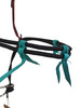 Partrade Double Diamond Braided Rope Noseband w/ Turquoise Latigo Ties NB2BRT Partrade Double Diamond Braided Rope Noseband w/ Turquoise Latigo Ties NB2BRT