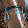Partrade Double Diamond Rope Noseband Turquoise Latigo Ties