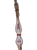 Buffalo Leather Browband Headstall w/ Burgundy Rawhide Accent Arrow Designs 2398LT