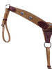 HR Saddlery Breast Collar Swirl Tooled w/ Blue Rodeo Drive Crystal Conchos 6016-SW-RD-01