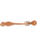 HR Saddlery natural tooled leather spur straps with fancy engraved Western buckle and adjustable fit. SKU: 7230-WF-B4-01