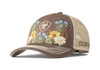 Ariat ladies vintage flower cap with brown front and floral embroidery