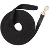 Tough1 ribbed cotton lunge line with secure metal snap for horse training and groundwork