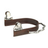 Tough1 antique brown sidewinder bumper spurs designed for smooth western riding cues
