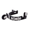 Partrade youth spur with black steel finish and three silver conchos for Western riding