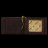 Ariat Money Clip Wallet Tooled Leather Rug Brown Western Slim Bifold