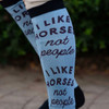 Dapplebay Slick Boot Socks I Like Horses Tall Riding Socks Adult