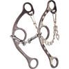 Classic Equine Sherry Cervi long shank gag barrel racing bit with twisted wire dogbone mouthpiece and engraved silver accents