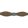Showman Desert Bloom Wither Strap Turquoise Floral Tooled Leather Adjustable