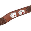 Classic Equine 2 3/4” Card Suite Breast Collar Chocolate Western Leather