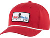 Classic Equine red snapback cap with white logo patch and Play To Win text western hat