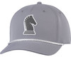 Classic Equine light grey snapback cap with black horse logo western hat