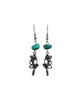 Silver Strike pin up cowgirl earrings with turquoise stone western dangle earrings for women