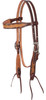 Classic Equine natural leather browband headstall with scroll stamp tooling western horse bridle