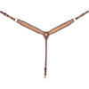 Martin Saddlery brown leather breastcollar with scroll tooling and 2.5 inch wide design