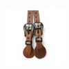 Berlin Custom Leather Handcrafted Floral Engraved Men's Spur Straps