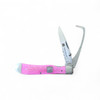 Twisted X Pink Hoof Pick Serrated Stainless Steel Folding Knife