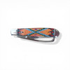 Circle SH Cutlery Beaded Orange Blue Black Hoof Pick Serrated Folding Knife