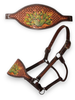 Professionals Choice Tooled Bronc Noseband Leather Halter