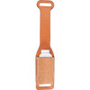 Classic Equine rope powder holder in natural roughout leather with belt loop and stitched pocket for roping chalk bottle