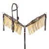 Showman anaconda shimmer one ear headstall and breastcollar set with fringe and crystal accents western horse tack