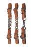 Berlin Leather harness 5/8 inch twisted curb chain with nickel plated #5 buckle for western tack use