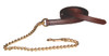 Berlin bridle leather 1 inch by 7 foot halter lead shank with 30 inch solid brass chain and snap for horse handling and training