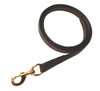Berlin bridle leather 1 inch by 7 foot halter lead shank with solid brass 1 1/4 inch 225 snap for horse handling and everyday use