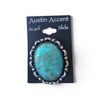 Austin Accents Large Oval Turquoise Scarf Slide Western Cowboy Wild Rag