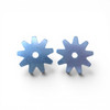 Dutton Bits 9 point western spur rowel replacement in steel with 1 1/4 inch diameter displayed on white background.