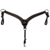 Scott Thomas Western 2 inch breast collar in chocolate roughout leather featuring white buckstitch accents and stainless steel hardware.
