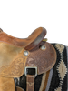 2-1452 15 inch Used Rocking T Western Team Roping Saddle