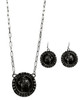 Silver Strike Necklace and Earring Set Not My First Rodeo Black