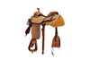 4435 New Circle Y Western PRCA 1/8 Tooled Team Roping Saddle Wide Tree