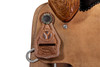 4435 New Circle Y Western PRCA 1/8 Tooled Team Roping Saddle Wide Tree