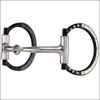 American Heritage Equine Brushed Steel Dee Ring Bit 5" Curved Snaffle Bit