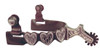 American Heritage Equine Antique Brown Spur Ladies 3 Hearts 260-040