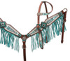Showman Arctic Aztec Fringe Headstall & Breast Collar Western Horse Tack Set 13275 Showman Arctic Aztec Fringe Headstall & Breast Collar Western Horse Tack Set 13275