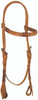 Buffalo Leather Browband Headstall Rawhide Accents Simple Buckles Western Tack 2399LT